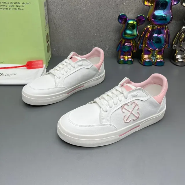 Off-White Lifestyle Sneaker Pink Low-Top Leather Upper Lifestyle Sneakers 2