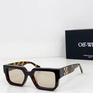 Off-White Oversized Rectangular Tortoiseshell Sunglasses
