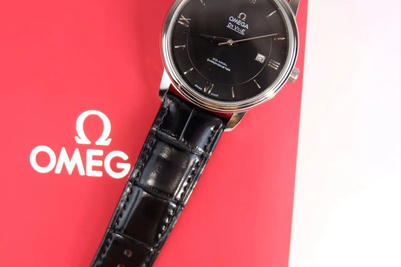 Omega De Ville Black Dial Mechanical Watch 7