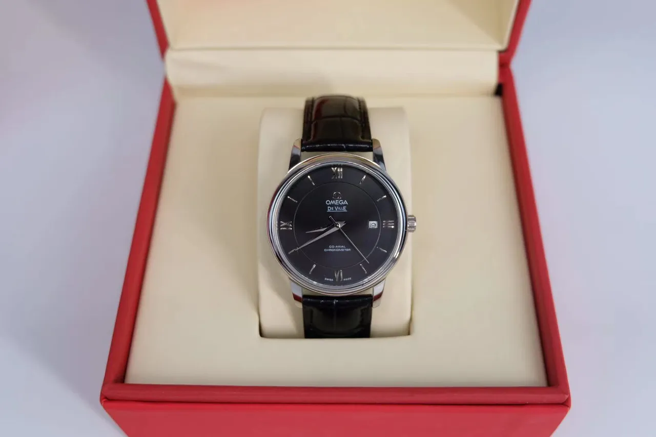 Omega De Ville Black Dial Mechanical Watch 8