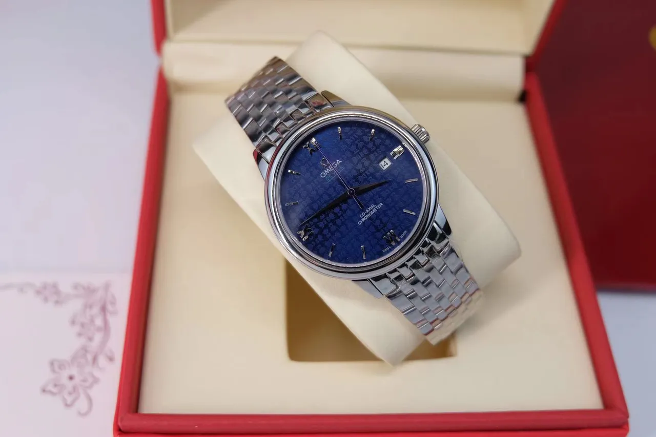 Omega De Ville Prestige Co-Axial Chronometer 蓝面机械表 5