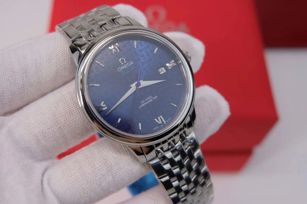 Omega De Ville Prestige Co-Axial Chronometer 蓝面机械表 7