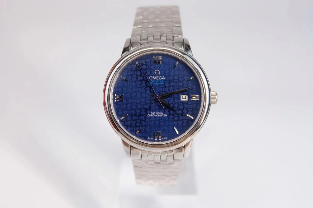 Omega De Ville Prestige Co-Axial Chronometer 蓝面机械表 9