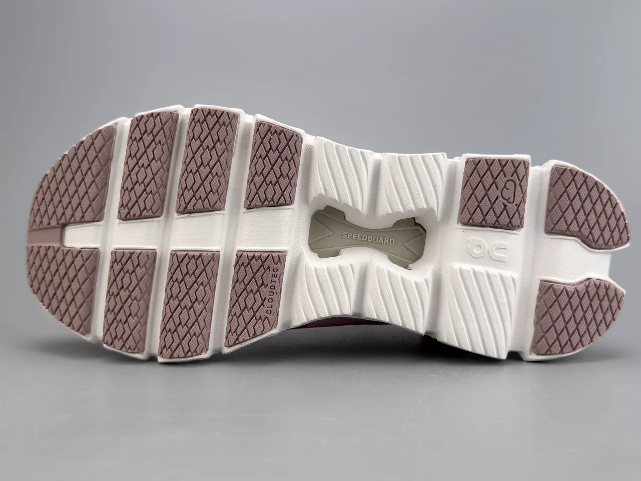 On Cloud Pink Knit Running Shoes 4