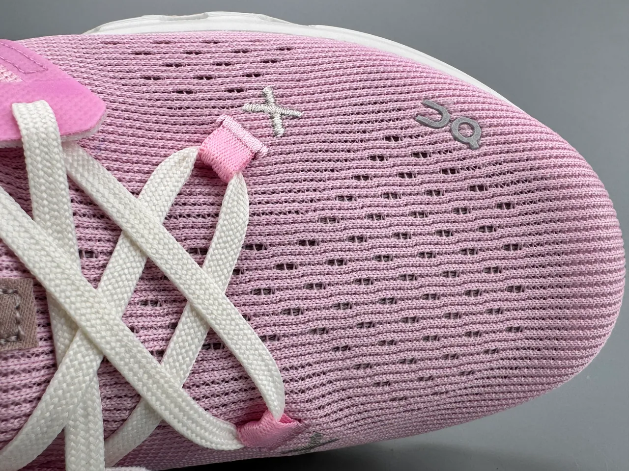 On Cloud Pink Knit Running Shoes 8