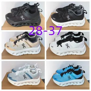 On Cloudmonster Black White Low-Top Knit Mesh Upper Running Shoes