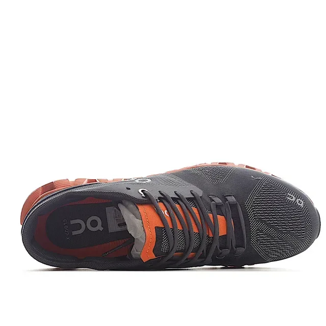 On Cloudmonster Gris Naranja Zapatillas de correr 5