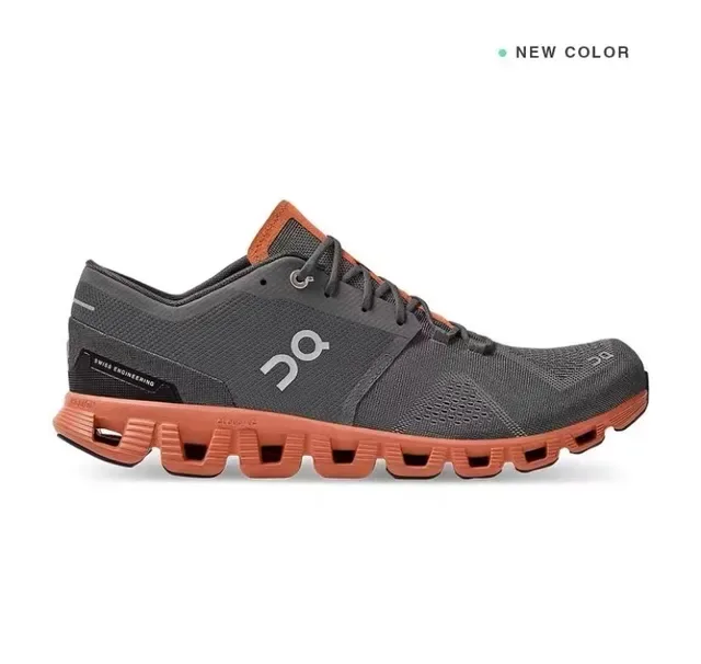 On Cloudmonster Gris Naranja Zapatillas de correr 9