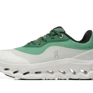 On Green White CloudTec Pod Sole Engineered Mesh Upper Running Shoes