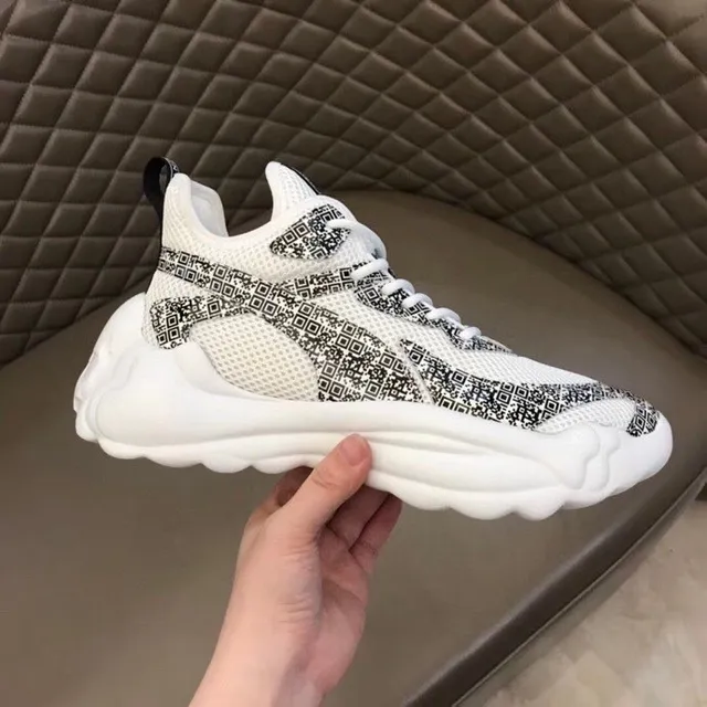 Philipp Plein Active White Black Sculpted Sole Geometric Pixelated Overlay Chunky Sneakers 5