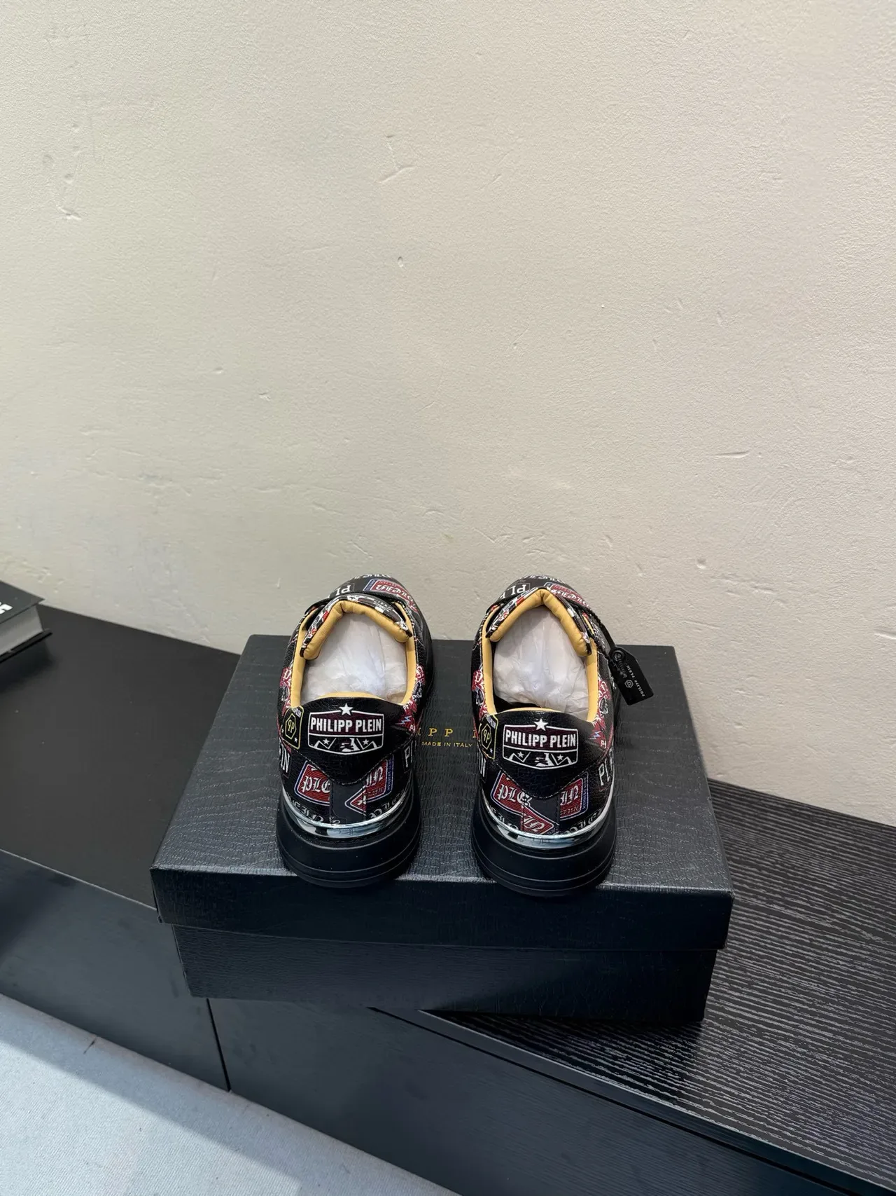 Philipp Plein Logo Print Patchwork Black Lifestyle Sneakers 6
