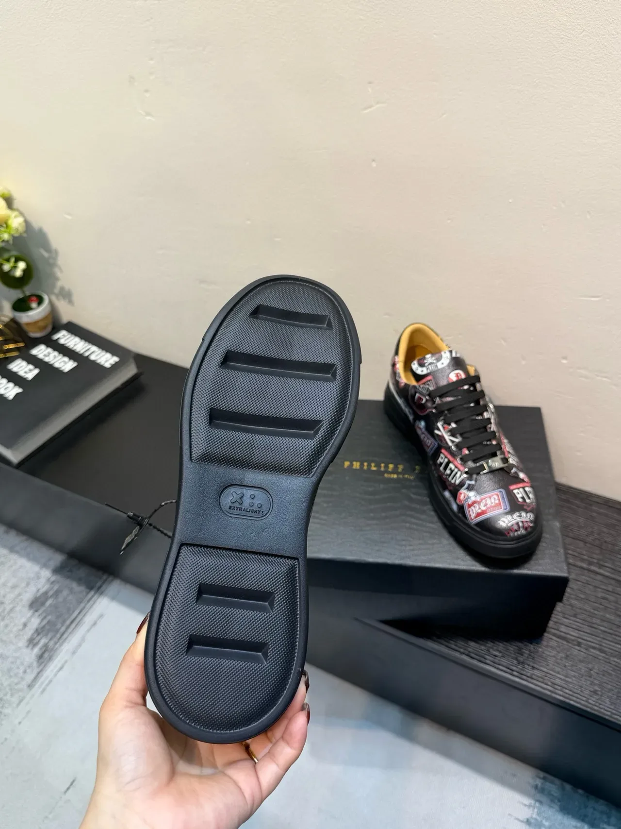 Philipp Plein Logo Print Patchwork Black Lifestyle Sneakers 9
