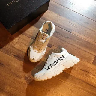 Philipp Plein Mercy LETSDANCE सफेद भूरा चंकी स्नीकर