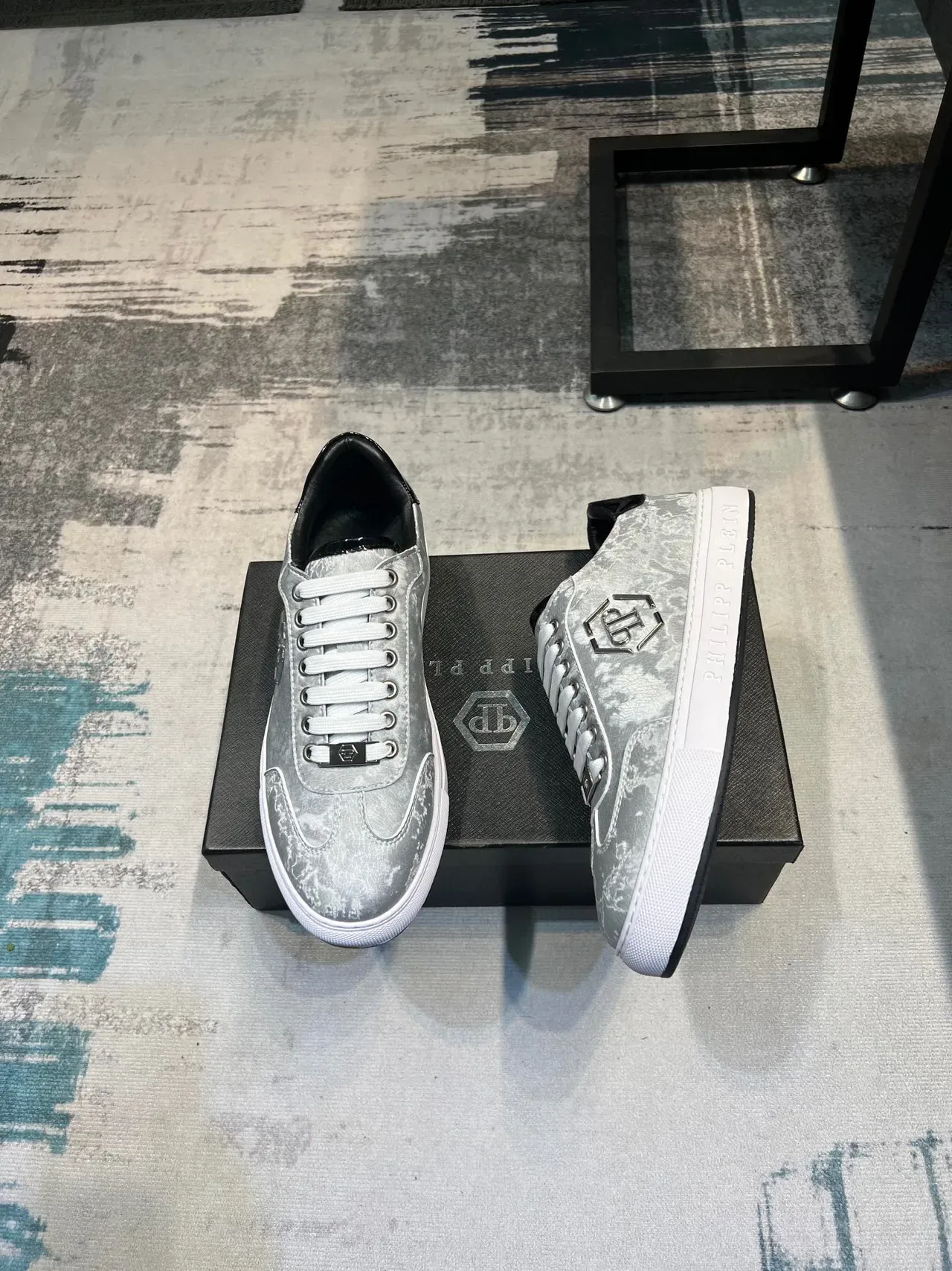 Philipp Plein Argent Métallique Low-Top Lifestyle Sneakers 3