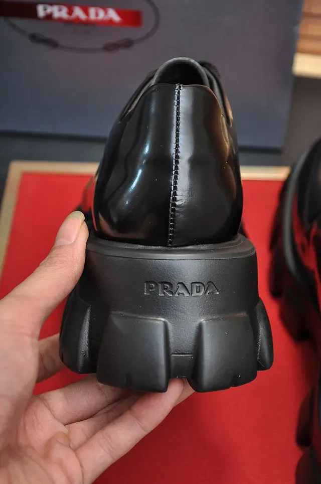 Prada Cloudbust Black Glossy Leather Oxford Shoes 3