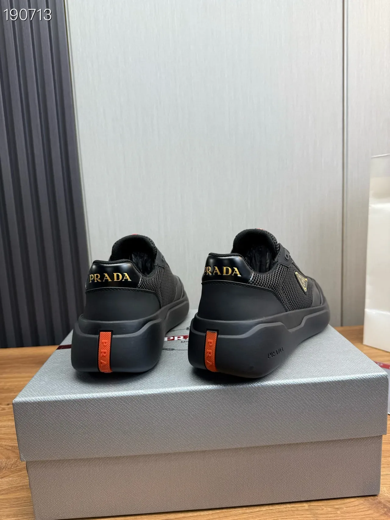 Prada Cloudbust Black Mesh and Synthetic Lifestyle Sneakers 2
