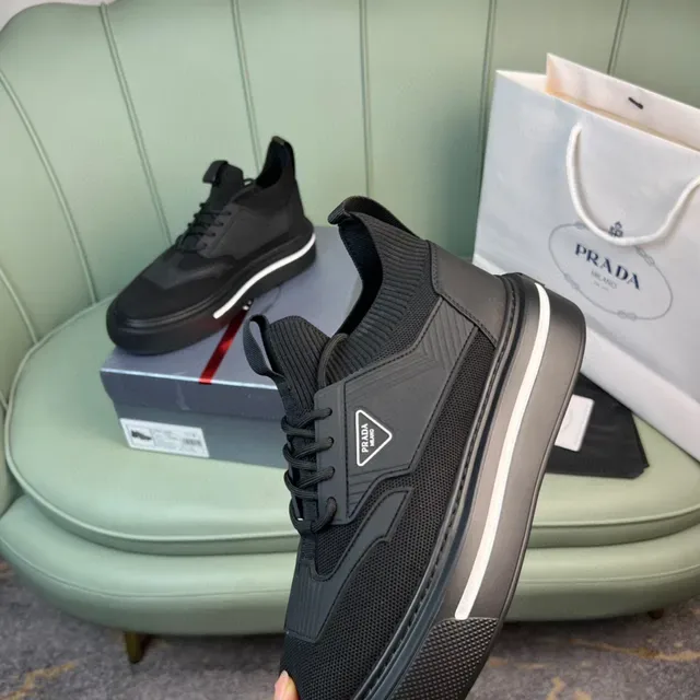 Prada Cloudbust Negros Malla Tejida Lifestyle Sneakers 3