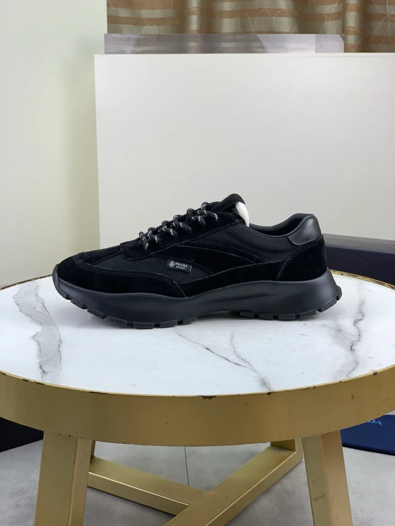 Prada Cloudbust Black Silver Mixed-Material Upper Suede And Technical Mesh Lifestyle Sneakers 5