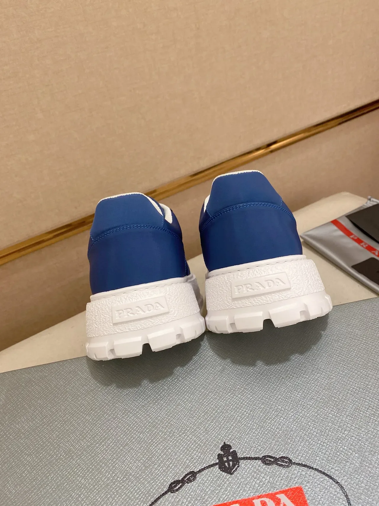 Prada Cloudbust Blue and White Lifestyle Sneakers 3