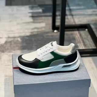Prada Cloudbust Multi-Panel sneakers lifestyle blanc vert noir