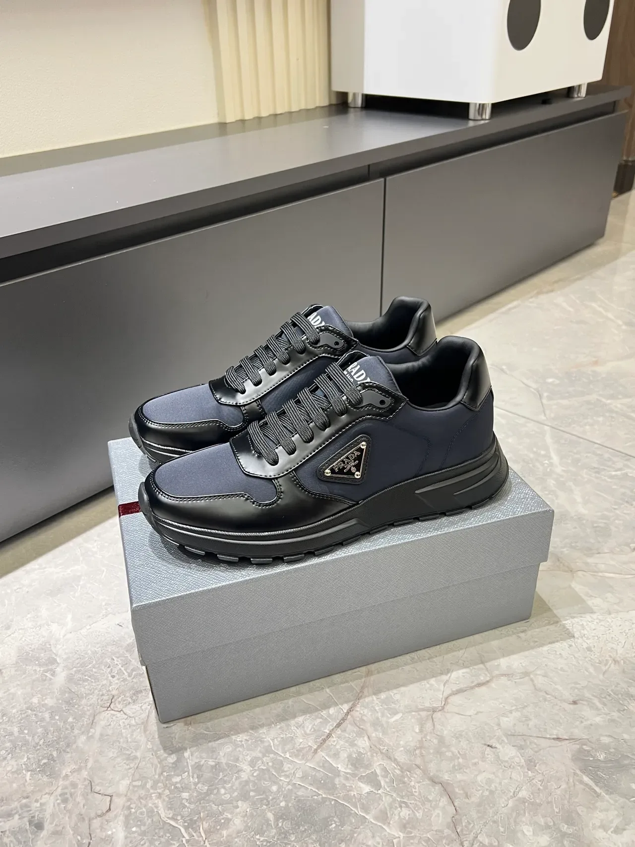 Prada Cloudbust Navy and Black Two-Tone Lifestyle Sneakers 4