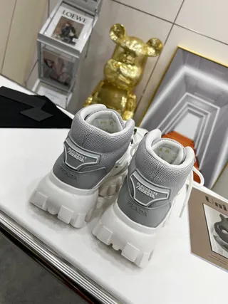 Prada Cloudbust White and Gray Chunky Sneakers 7