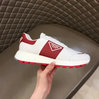 Prada Cloudbust White and Red Lifestyle Sneakers