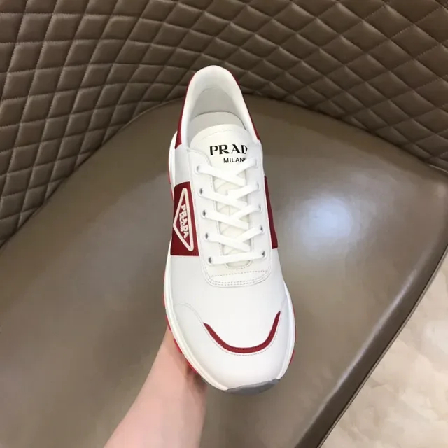 Prada Cloudbust White and Red Lifestyle Sneakers 4