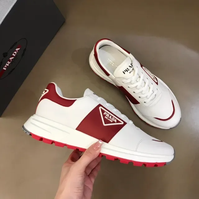 Prada Cloudbust White and Red Lifestyle Sneakers 5