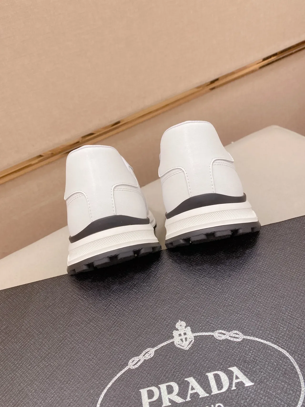 Prada Cloudbust White Leather Lifestyle Sneakers 3