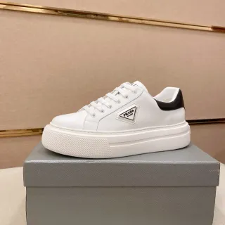 Prada Cloudbust White Leather Platform Lifestyle Sneakers