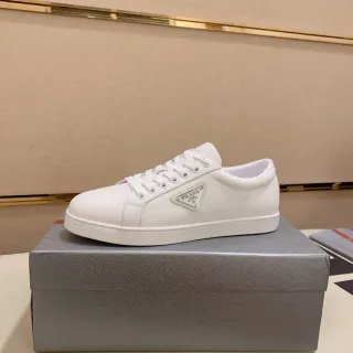 Prada Cloudbust White Low-Top Smooth Leather Upper Lifestyle Sneakers
