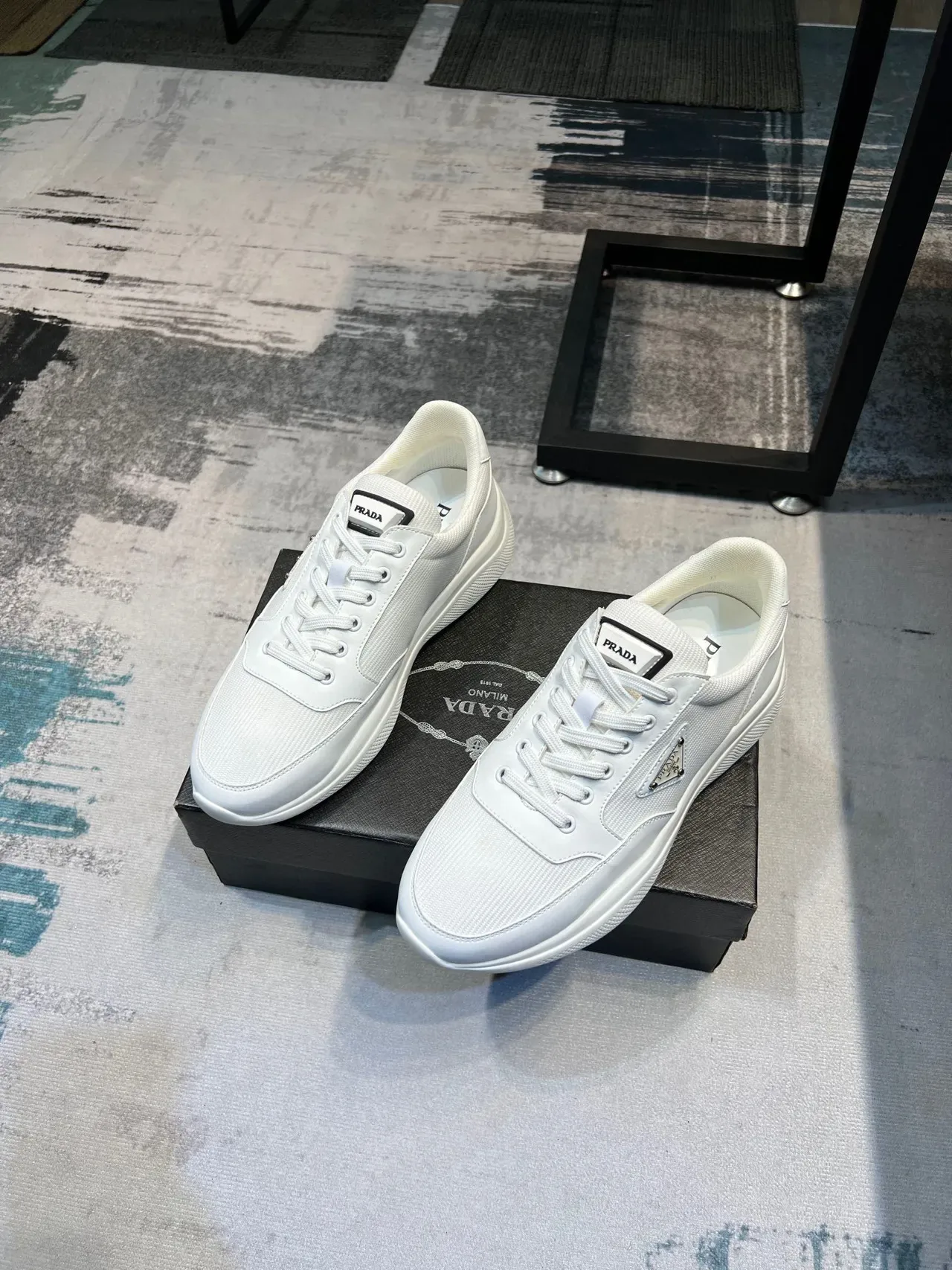 Prada Cloudbust White Mixed-Material Lifestyle Sneakers 6
