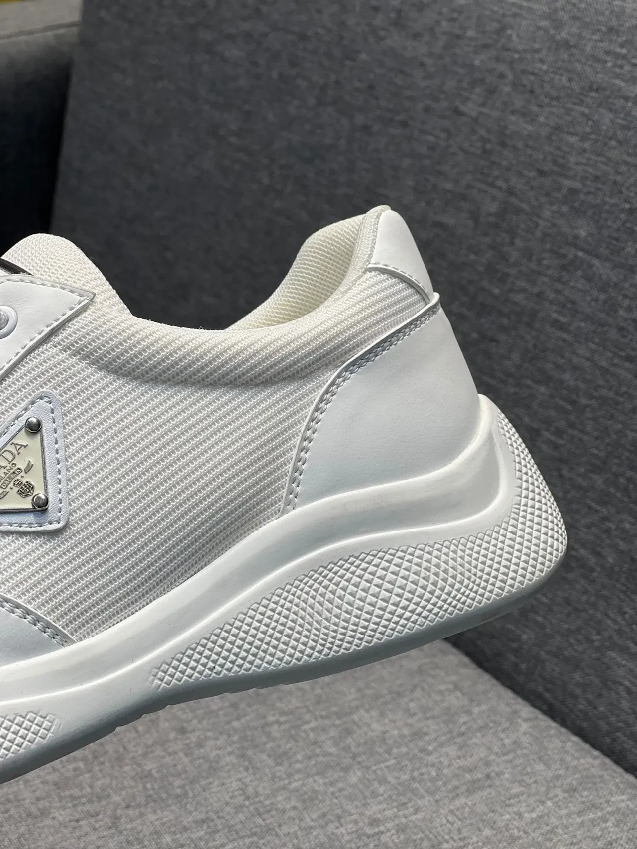 Prada Cloudbust White Mixed-Material Lifestyle Sneakers 8