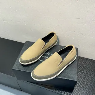 Prada Re-Edition Beige Brown Slip-On Two-Tone Loafer