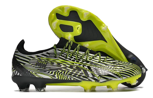 Puma Future Z 橙色蓝色 低帮针织鞋面 非对称系带 钉地足球鞋 4