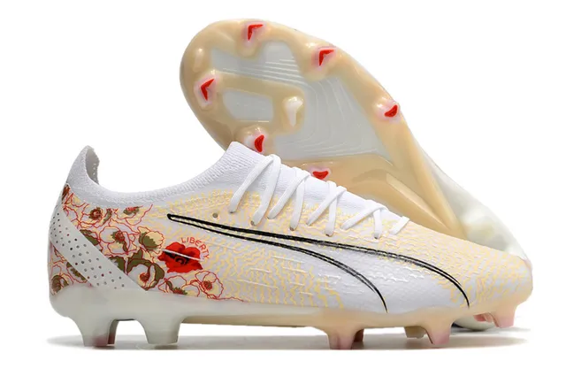 Puma Future Z 橙色蓝色 低帮针织鞋面 非对称系带 钉地足球鞋 6