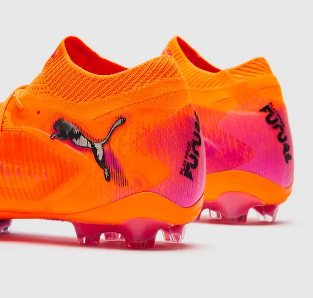 Puma Future Z Orange Purple Knit Upper High-Cut Sock Collar Firm-Ground Soccer Shoes 12