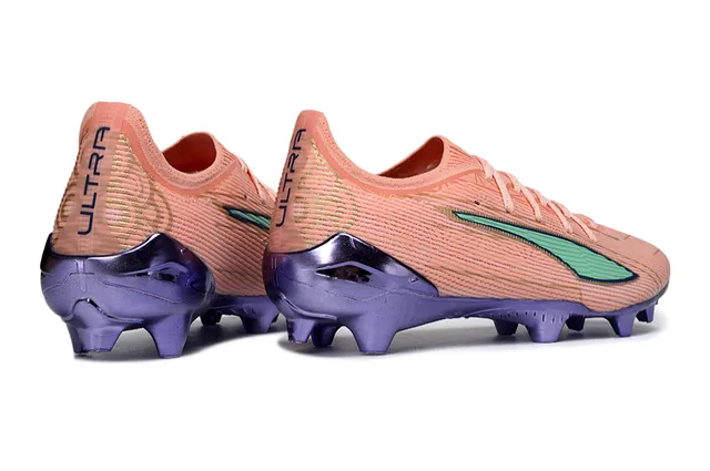 Puma أحذية كرة القدم أعلى وردي وأخضر تريكو أرضية قزحية أرض صلبة 5