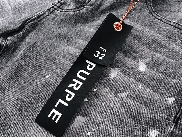 Purple Brand 破洞喇叭腿画漆牛仔裤 9
