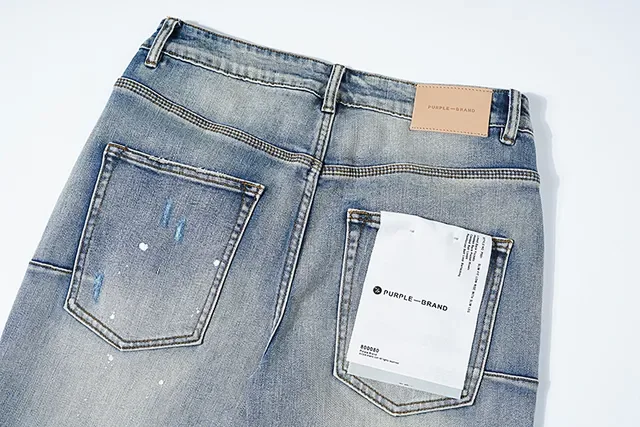 Purple Brand Jeans Desgastados Salpicados de Pintura Taper Cintura Media 5