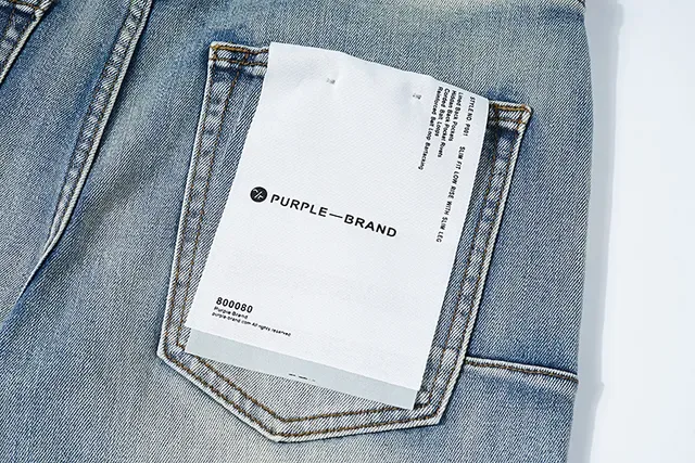 Purple Brand Jeans Desgastados Salpicados de Pintura Taper Cintura Media 7