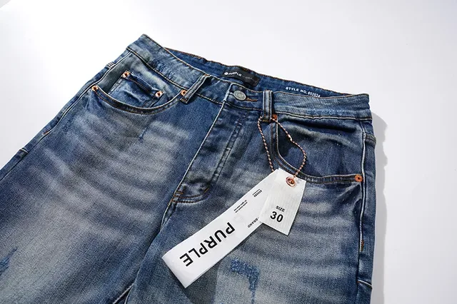 Jeans azuis distressed slim-tapered Purple Brand 4