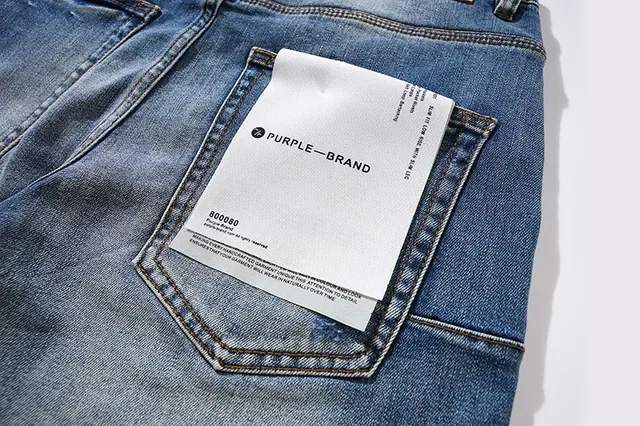 Jeans azuis distressed slim-tapered Purple Brand 8
