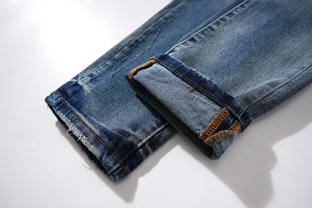 Jeans azuis distressed slim-tapered Purple Brand 9