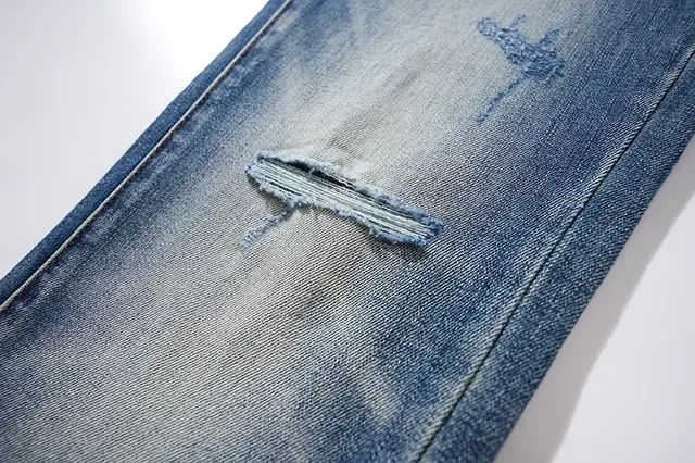 Jeans azuis distressed slim-tapered Purple Brand 10