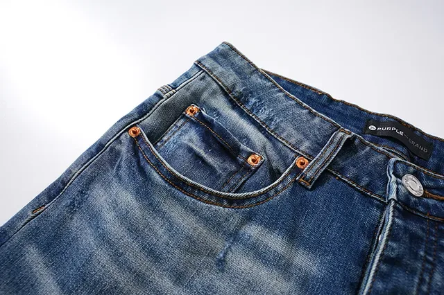 Jeans azuis distressed slim-tapered Purple Brand 12