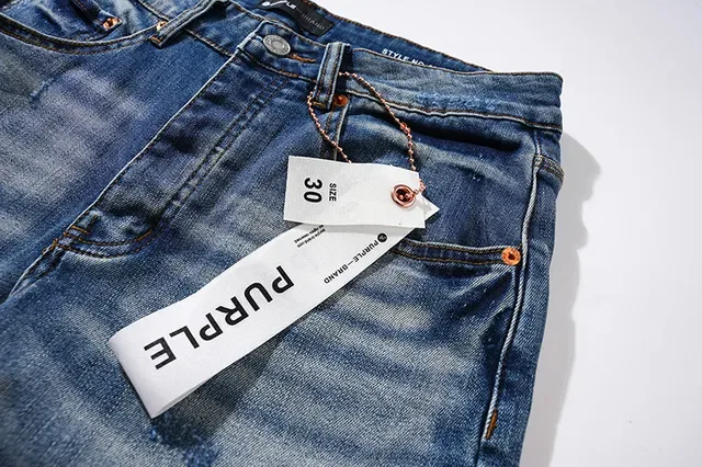 Jeans azuis distressed slim-tapered Purple Brand 15