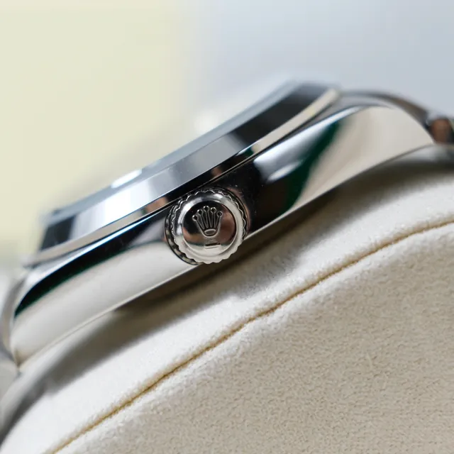Rolex Air-King Relógio de Quadrante Preto Aço Inoxidável Mecânico 7