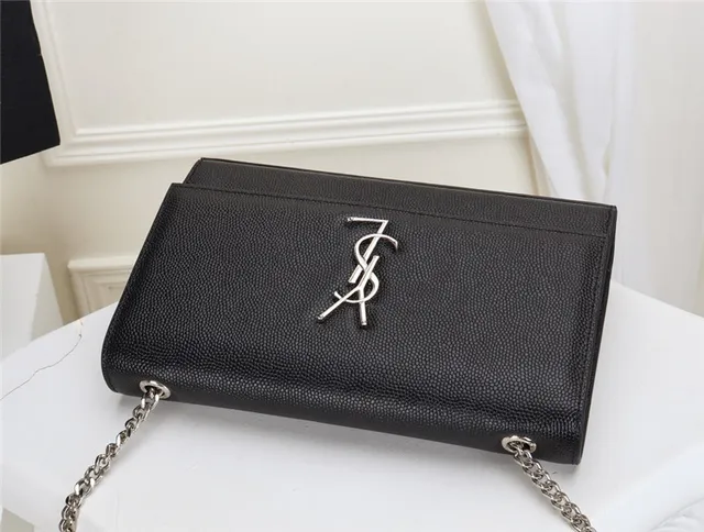 Saint Laurent Black Gold संरचित फ्लैप स्ट्रैप चेन बैग 3